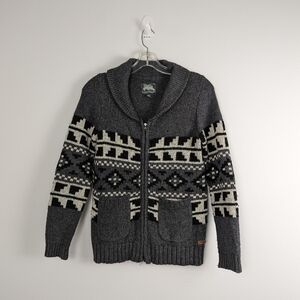 Women's Roots Zip-Up Wool Blend Sweater - Size M-M